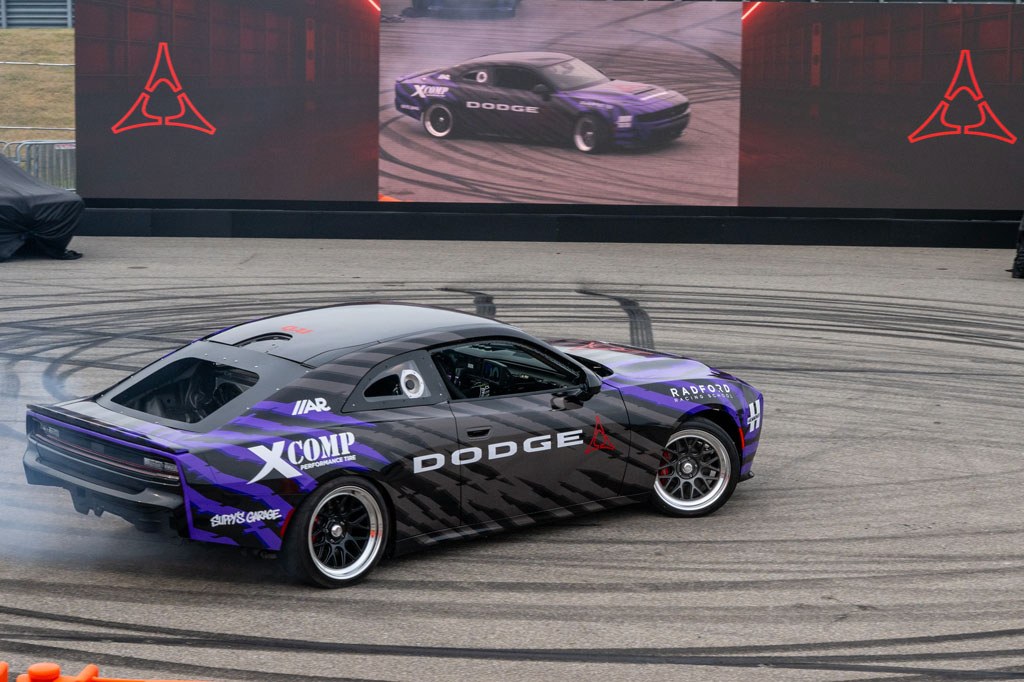 The BOOST Coupe at M1 Concourse in Pontiac, Michigan during the August 7 Roadkill Nights press reveal.