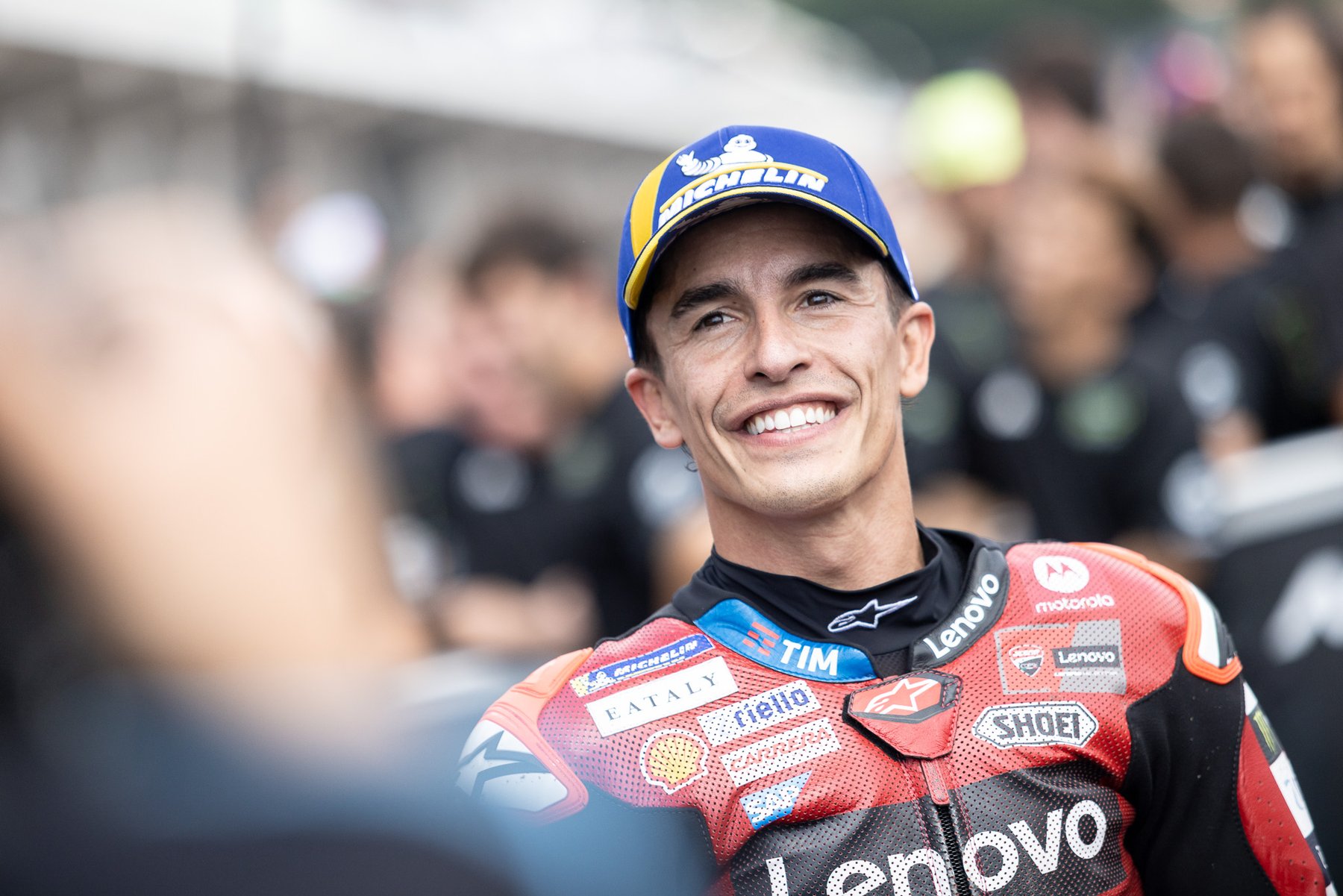 Márquez in Ducati Lenovo colours at the 2026 German Grand Prix, the Sachsenring weekend that put him back inside 20 points of the championship lead.